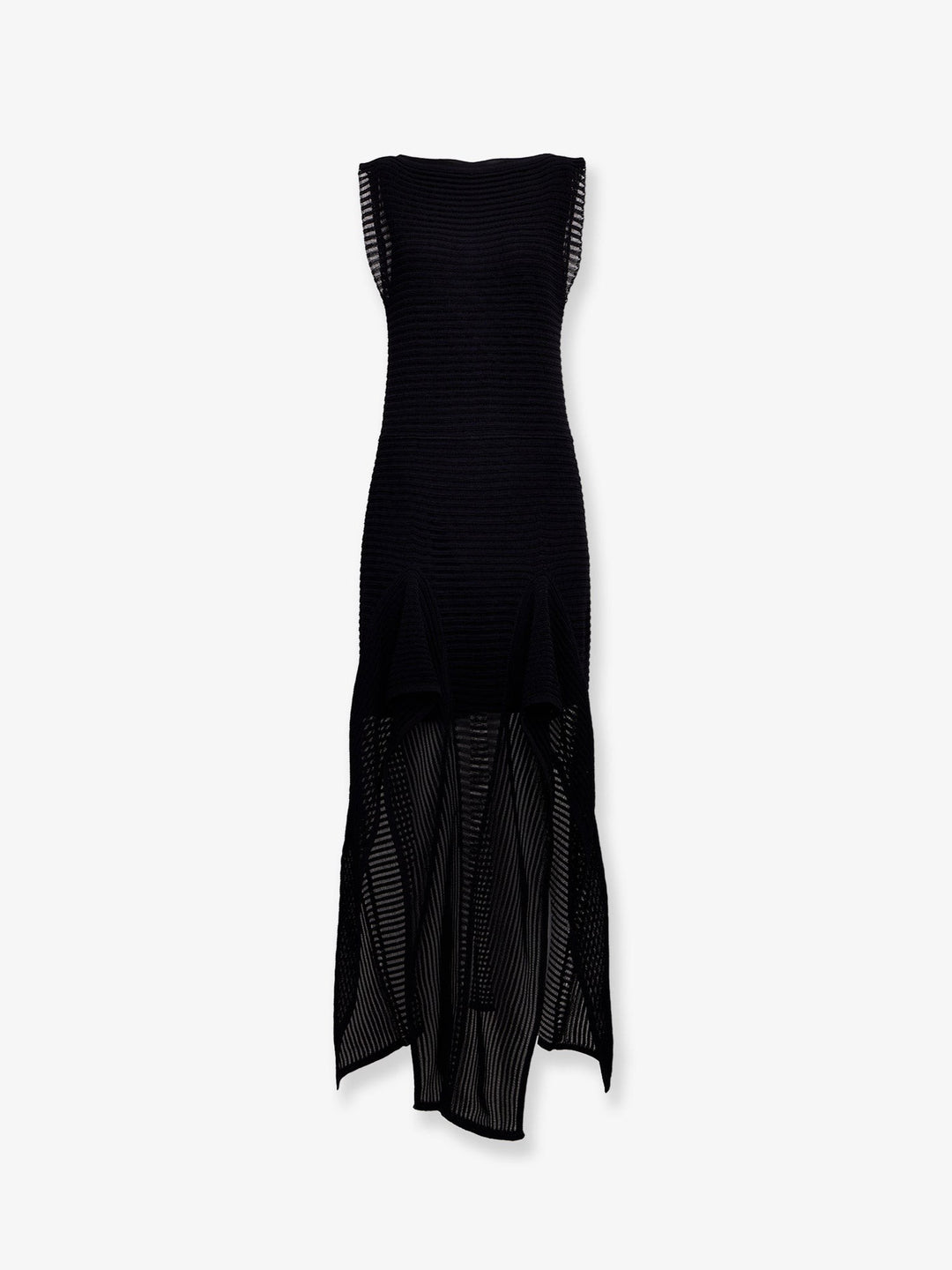 Ladder cotton blend dress