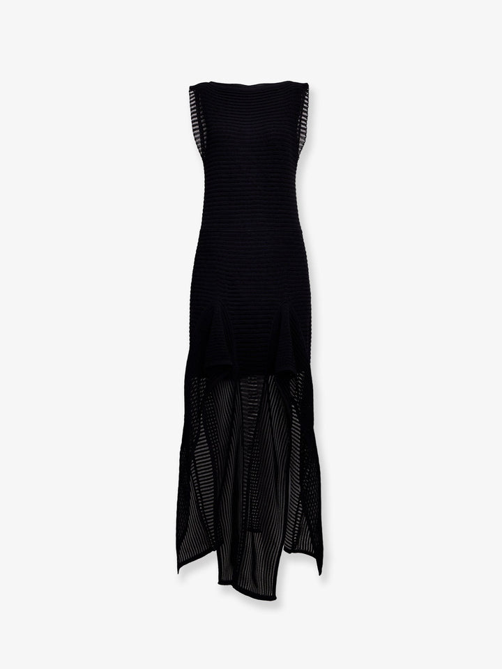 Ladder cotton blend dress