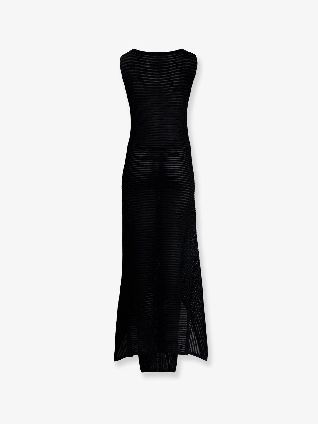 Ladder cotton blend dress