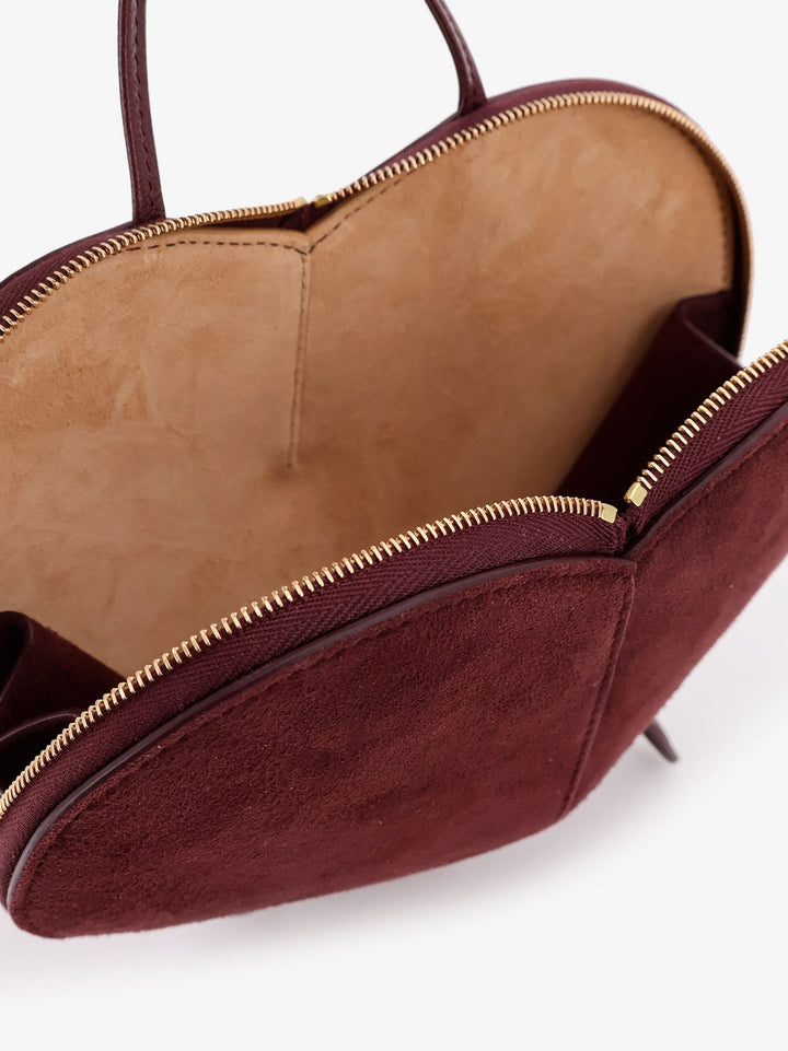 Le Coeur suede and leather shoulder bag