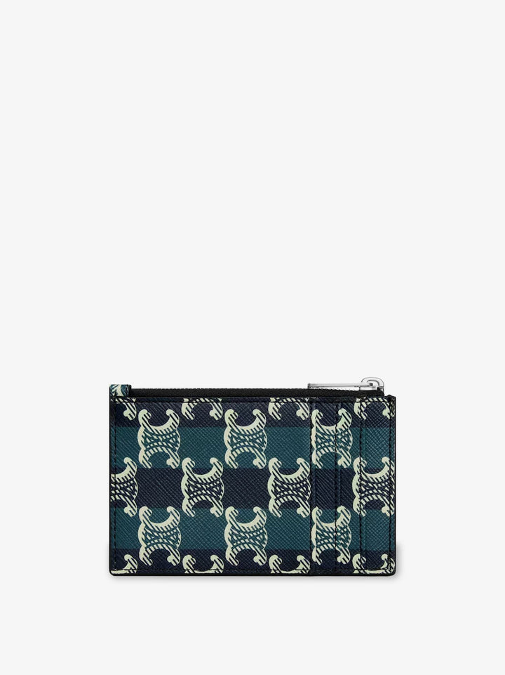 Leather and Triomphe coated canvas card holder
