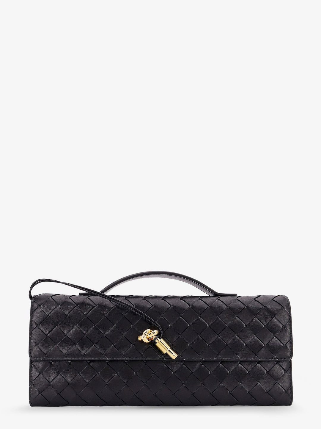 Leather Andiamo Clutch with Intrecciato motif