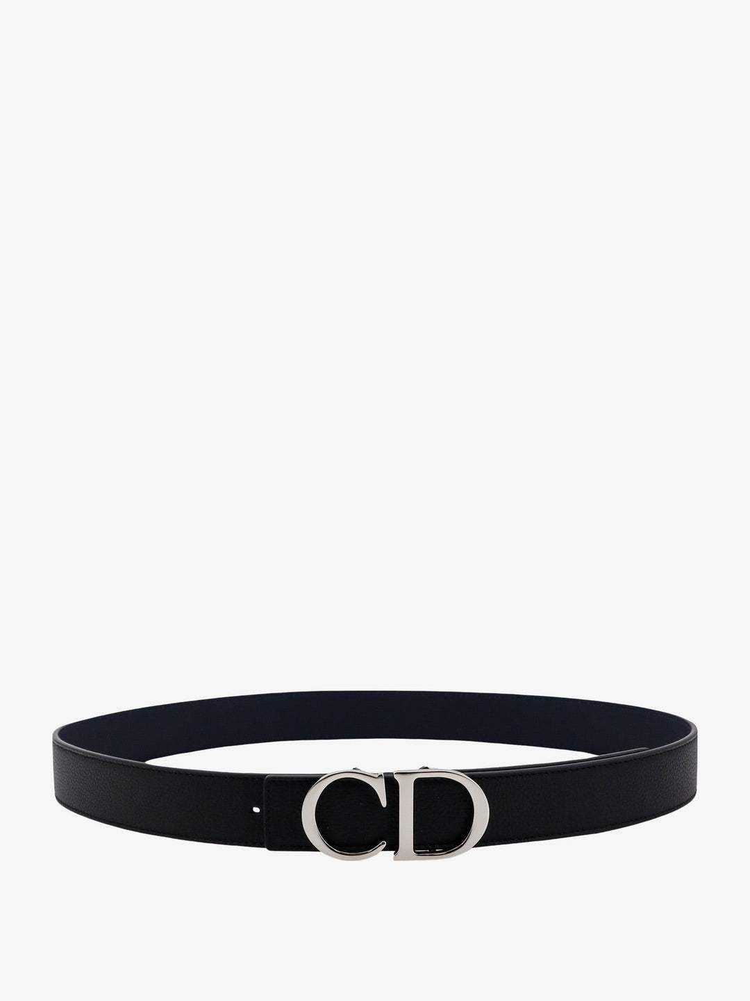 Leather belt with CD buckle