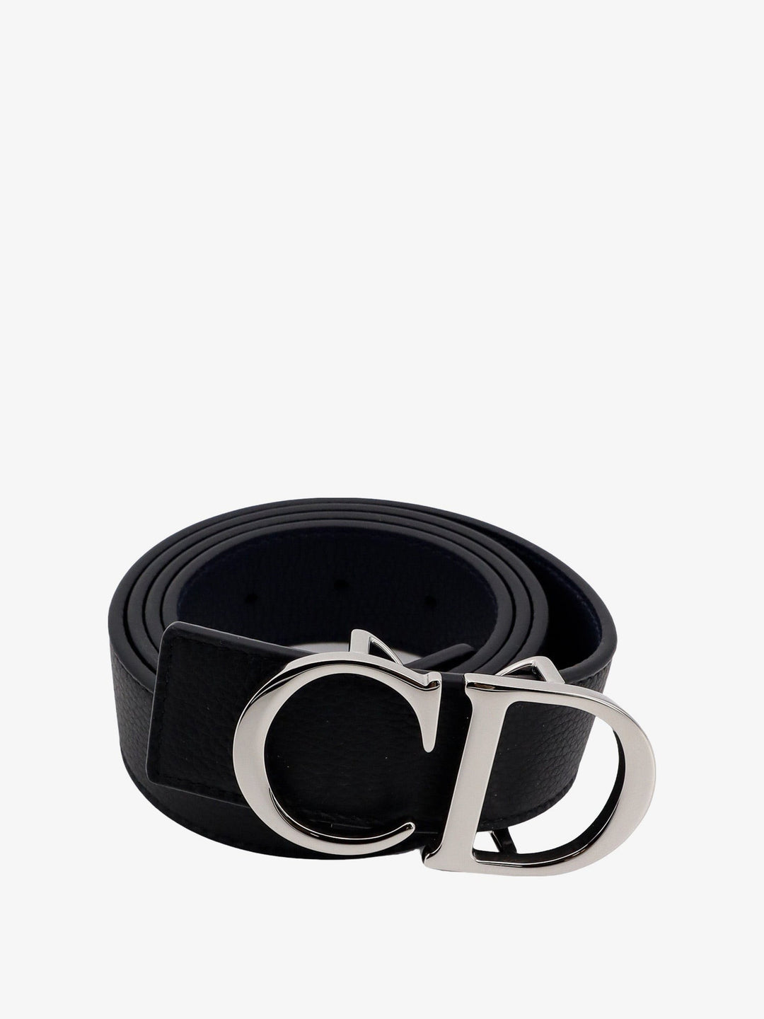 Leather belt with CD buckle
