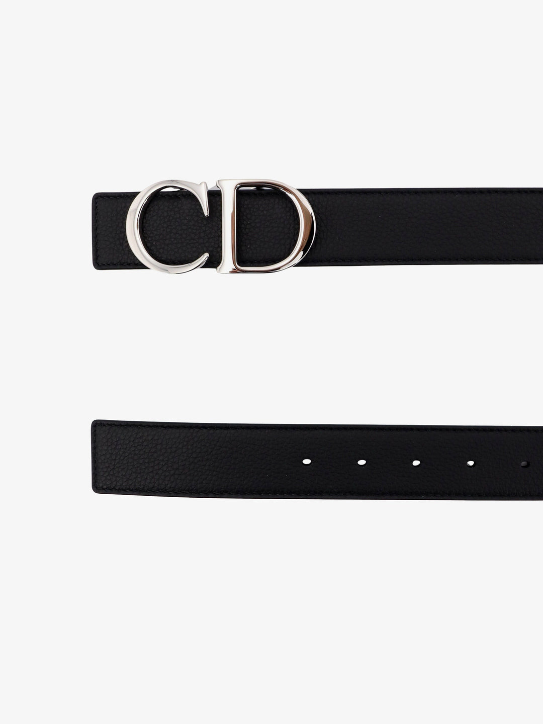 Leather belt with CD buckle
