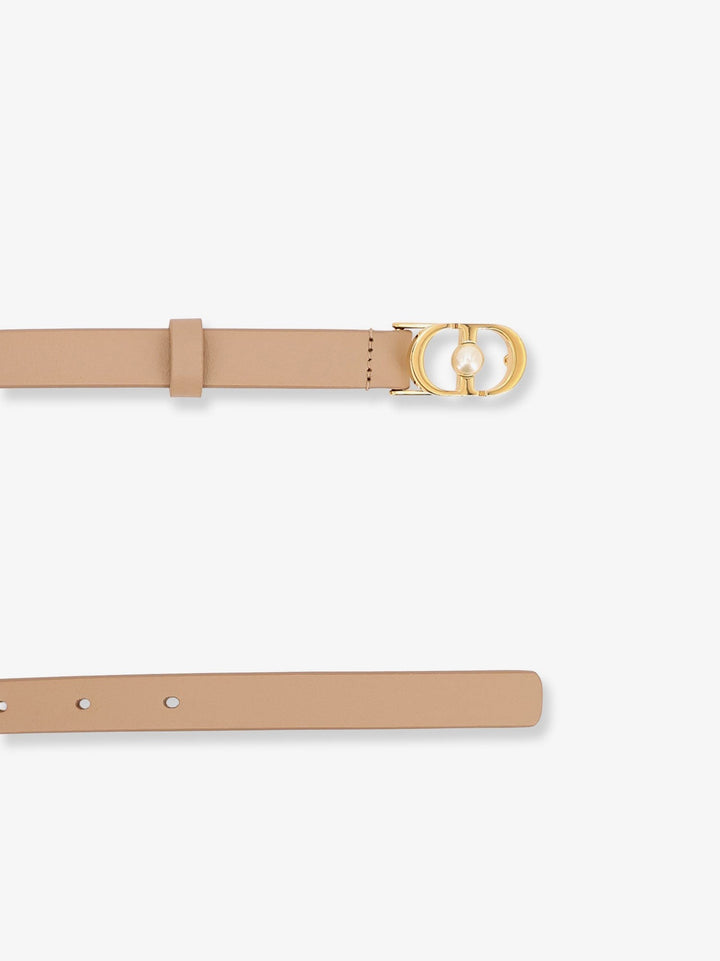 Leather belt with CD buckle