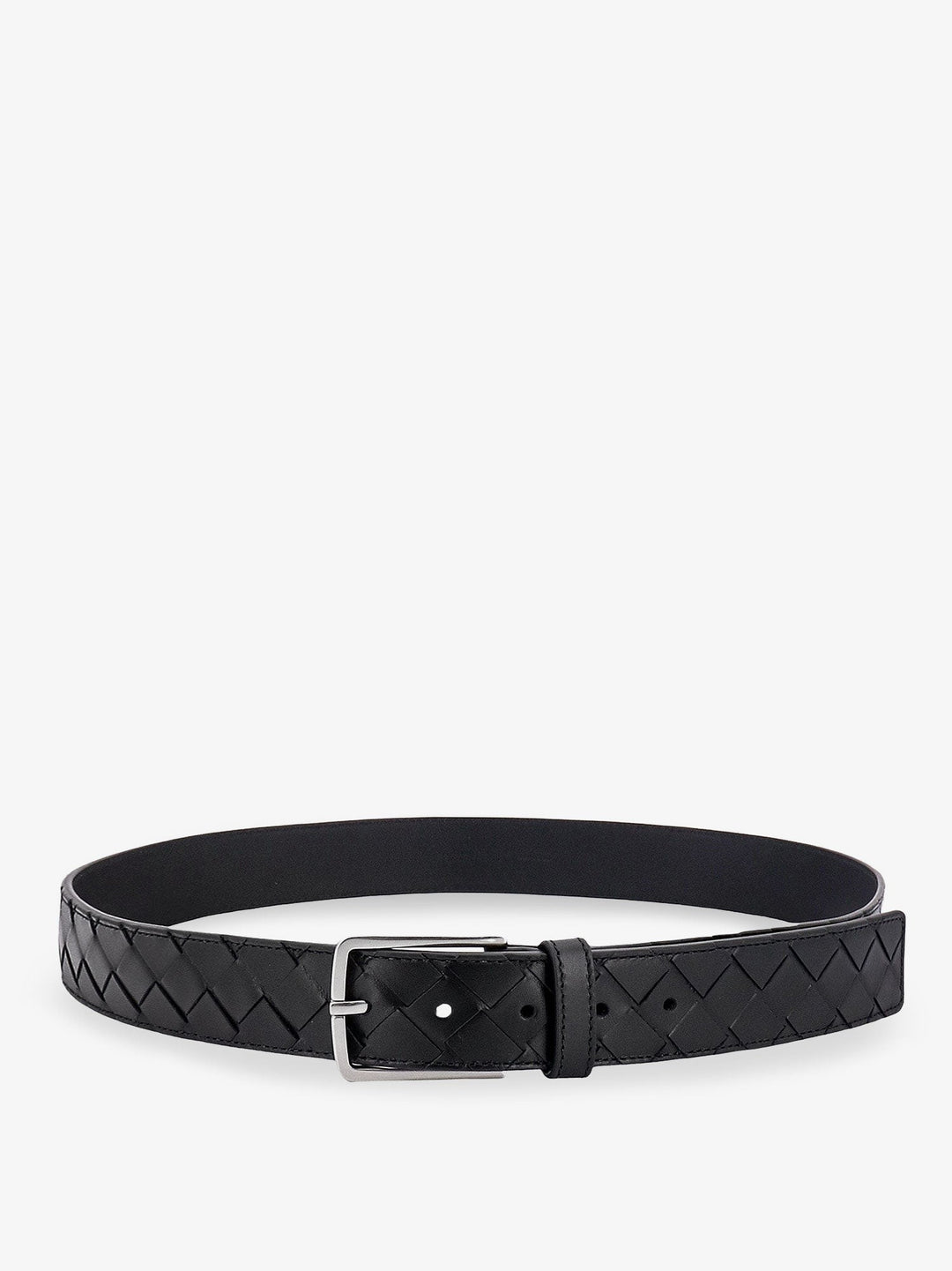 Leather belt with Intrecciato motif