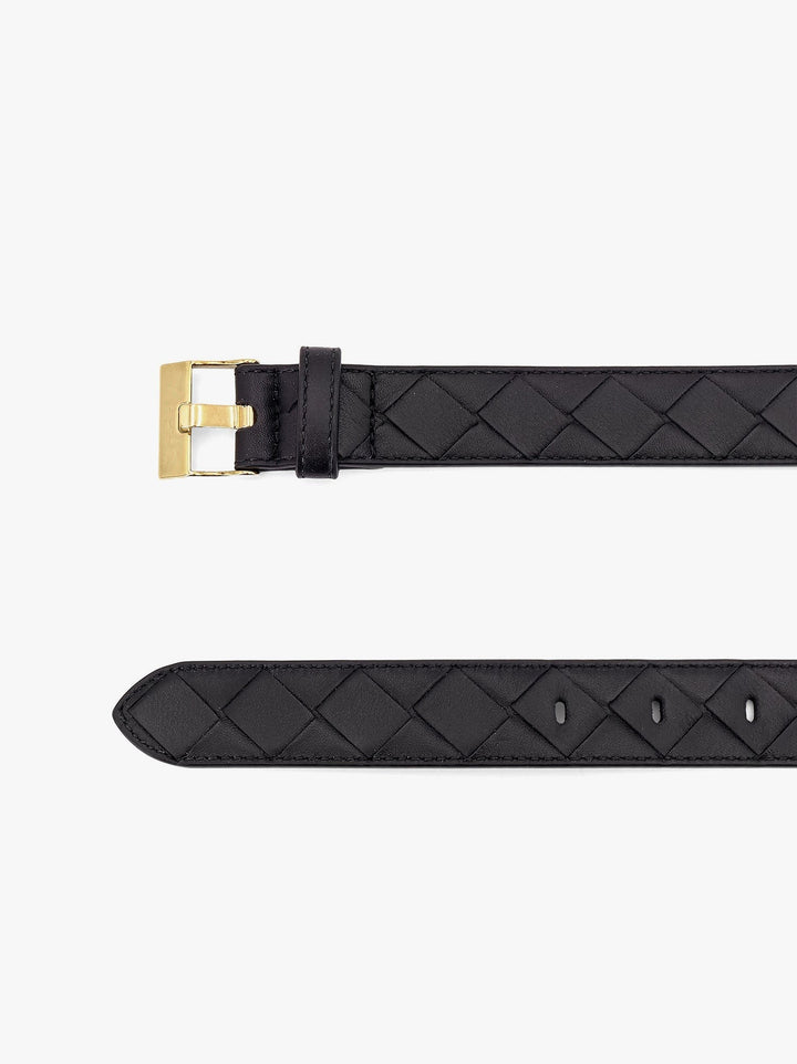 Leather belt with Intrecciato motif
