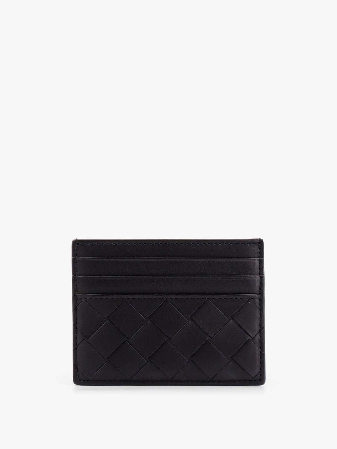 Leather cardholder with Intrecciato motif