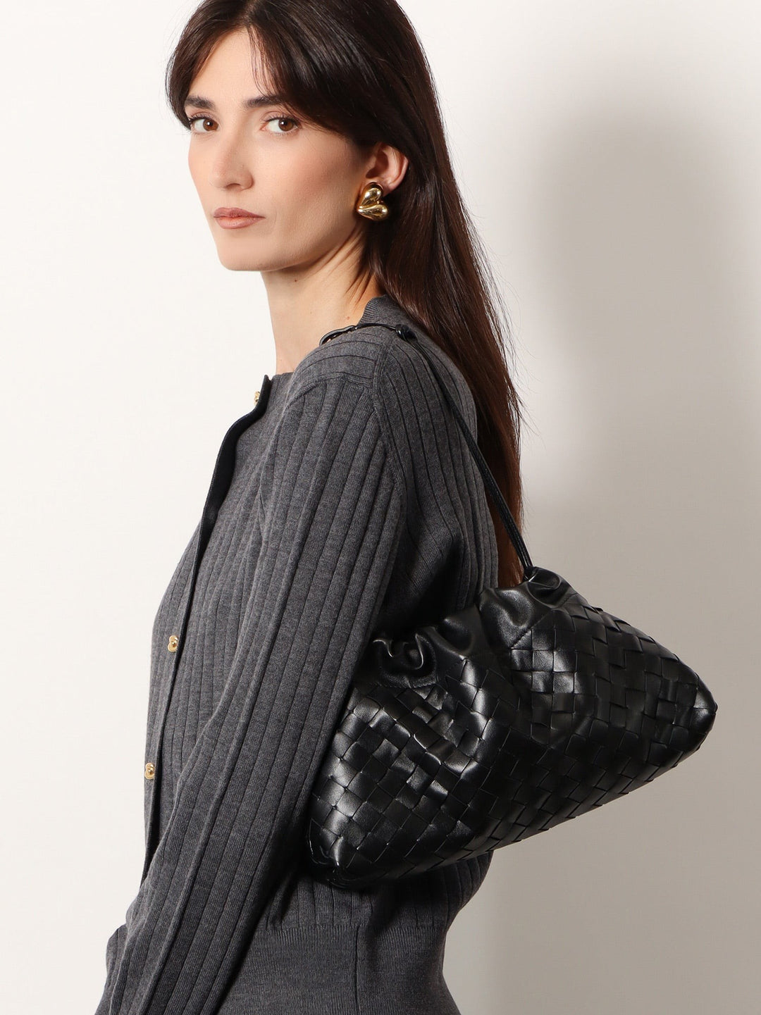 Leather Dustbag clutch