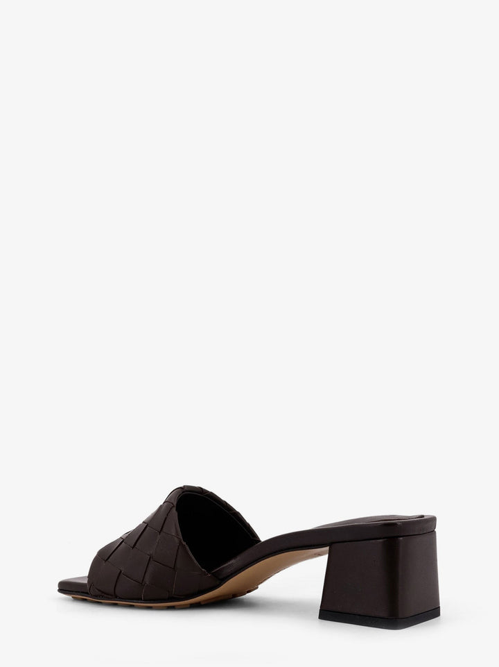 Leather heel sandals with Intrecciato motif