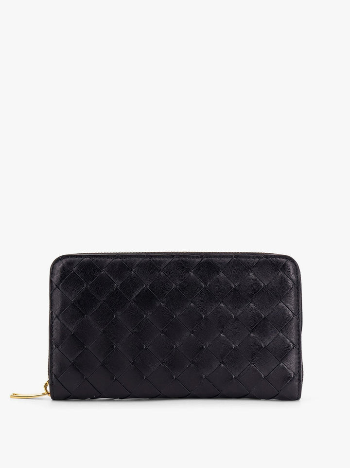Leather wallet with Intrecciato motif