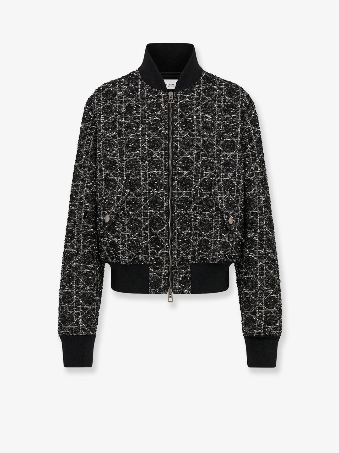Macrocannage cotton blend bomber