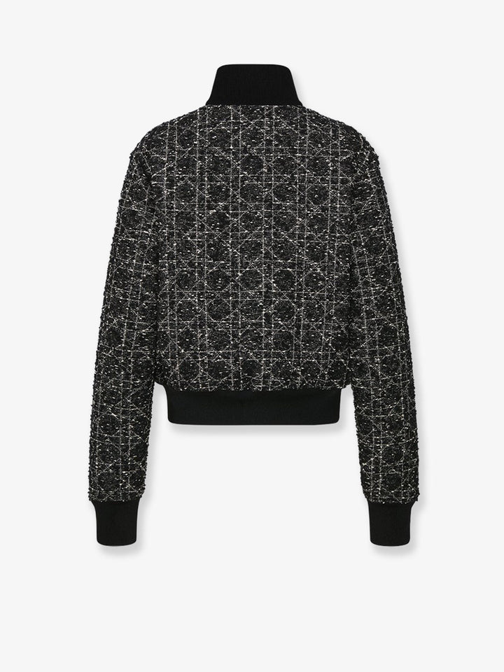 Macrocannage cotton blend bomber