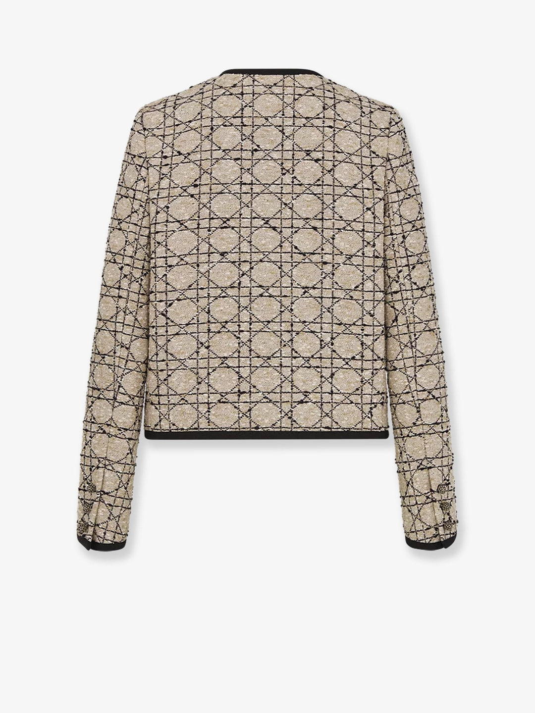 Macrocannage cotton blend tweed blazer