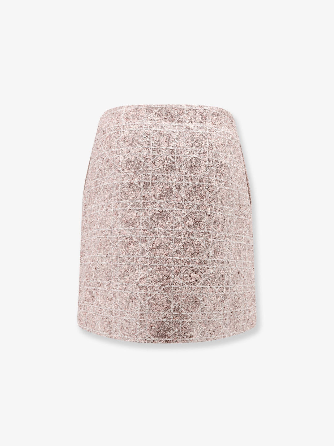 Macrocannage cotton blend tweed mini skirt