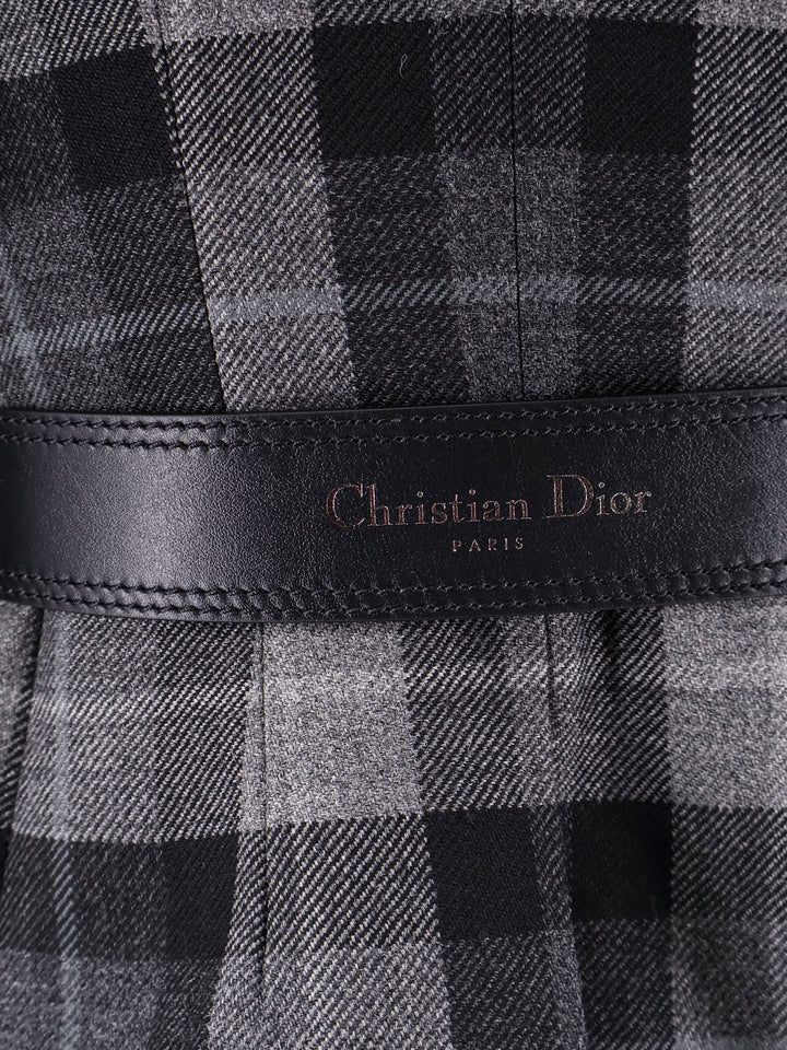 Madras blazer with belt and removable scarf