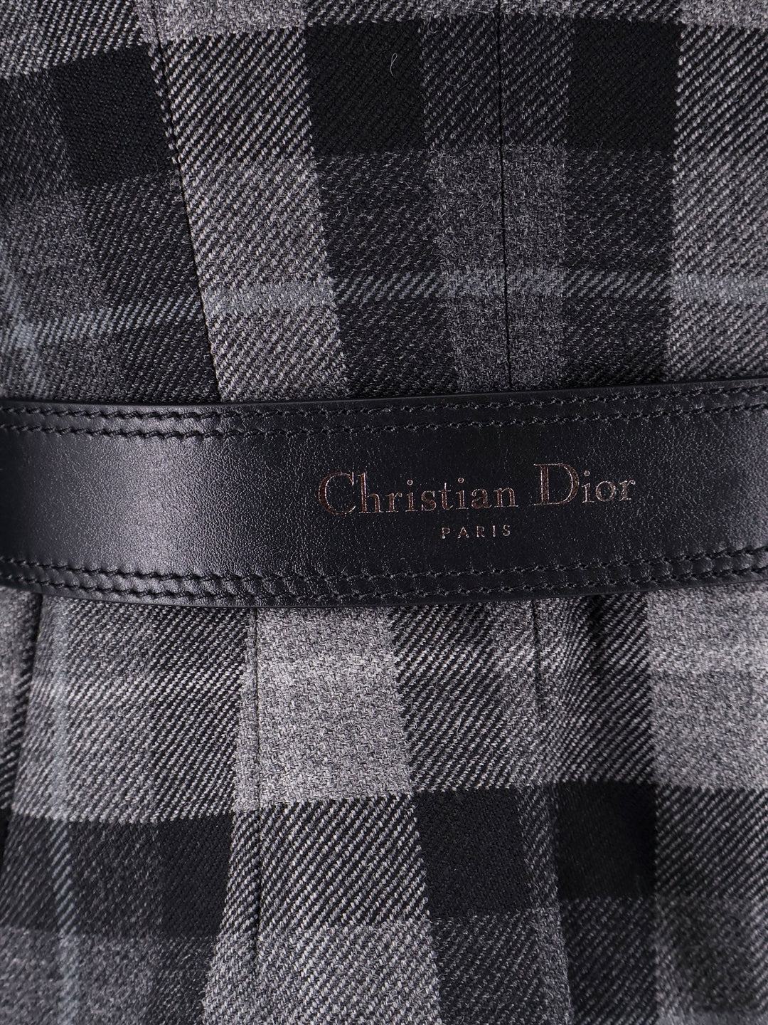 Madras blazer with belt and removable scarf