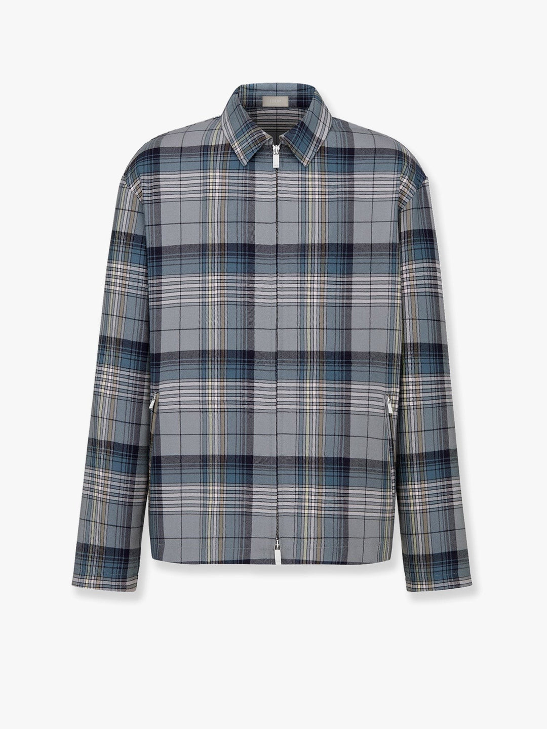 Madras shirt with zip closure