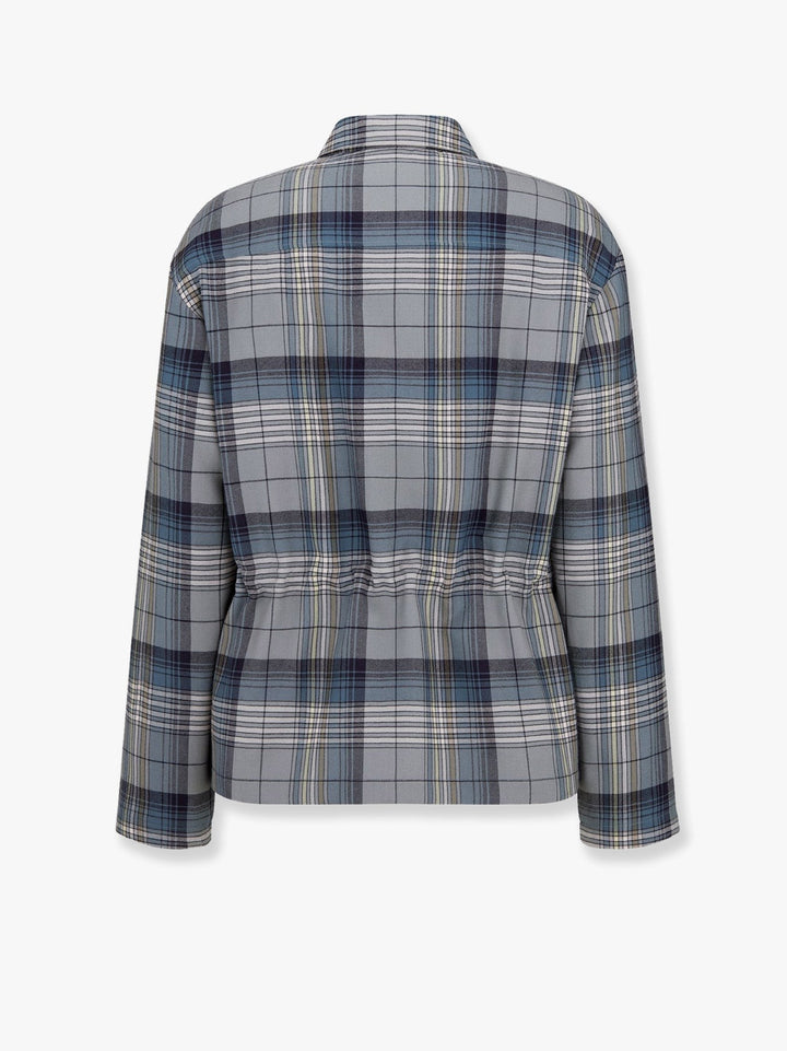Madras shirt with zip closure