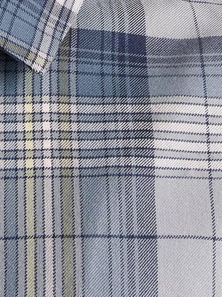 Madras shirt with zip closure