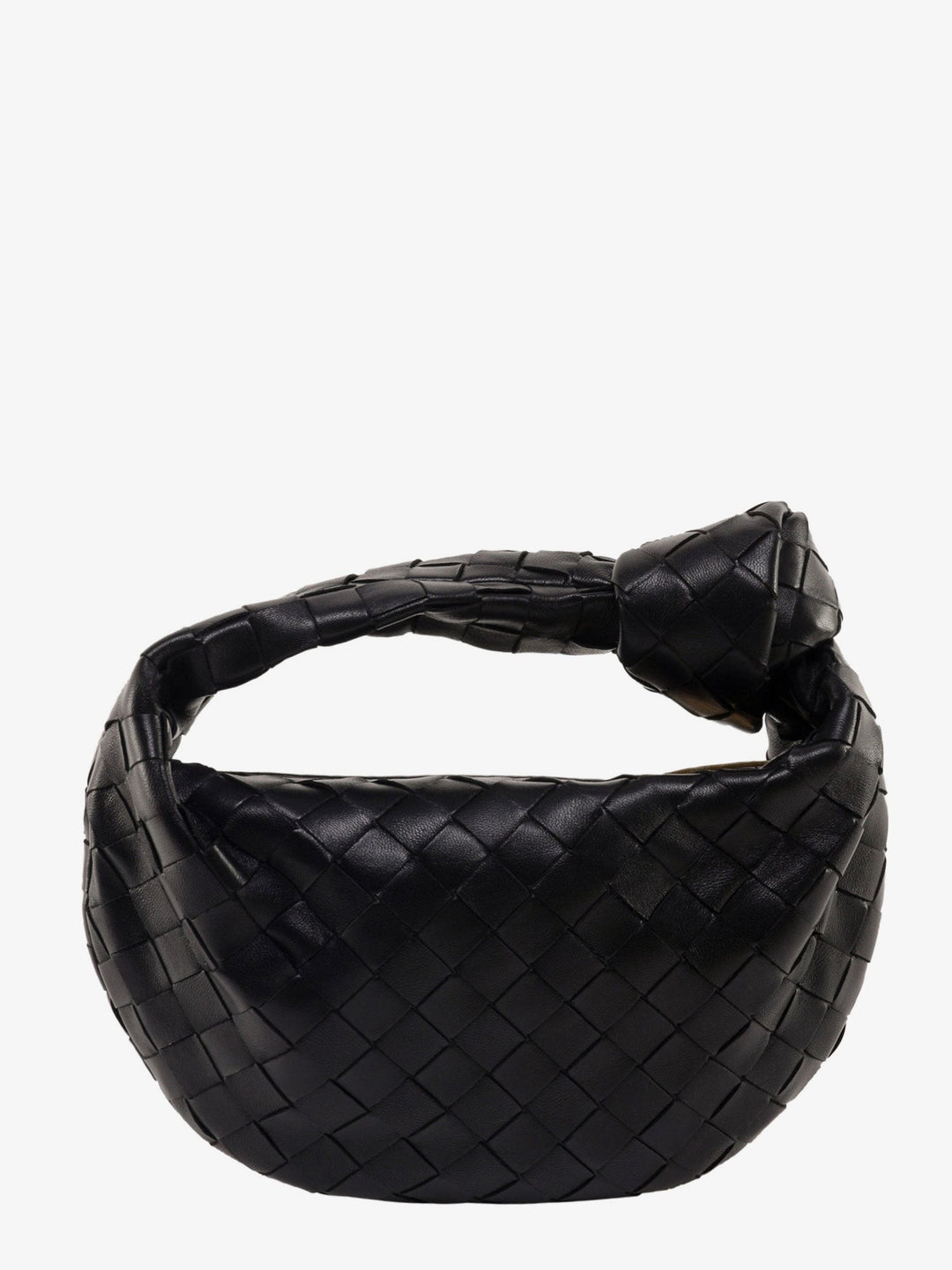 Mini jodie leather handbag with intrecciato motif