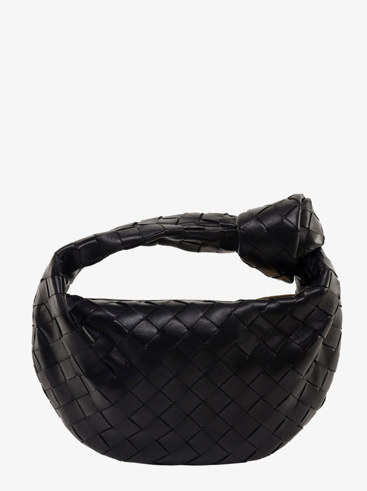 Mini jodie leather handbag with intrecciato motif