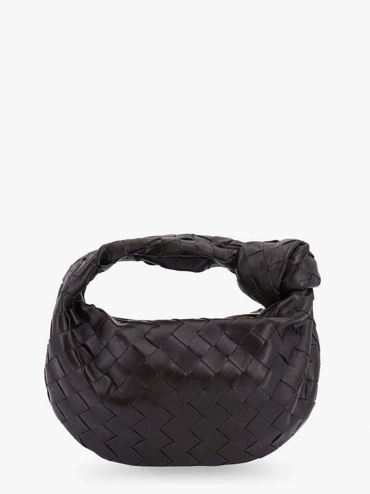 Mini jodie leather handbag with intrecciato motif