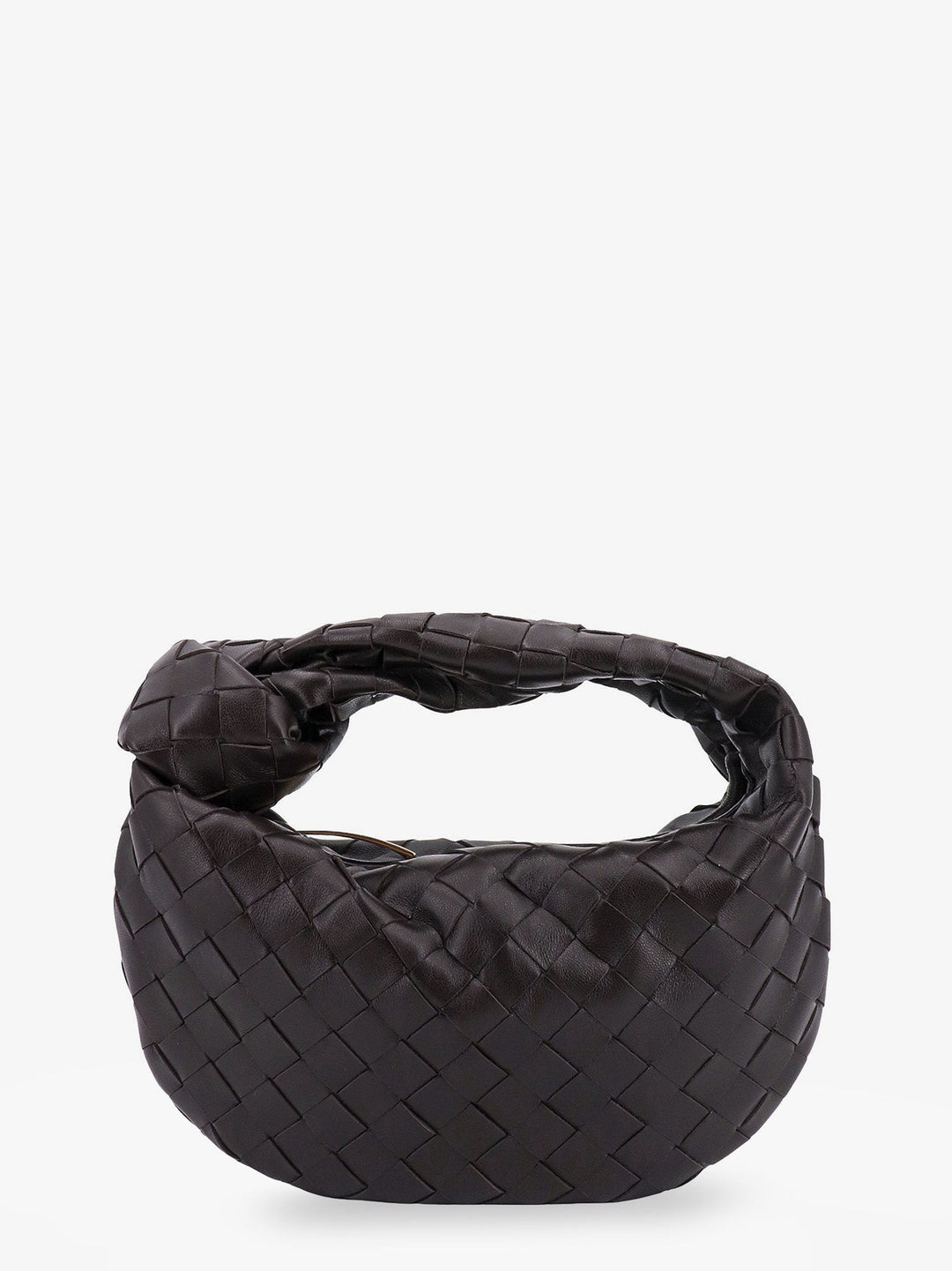 Mini jodie leather handbag with intrecciato motif