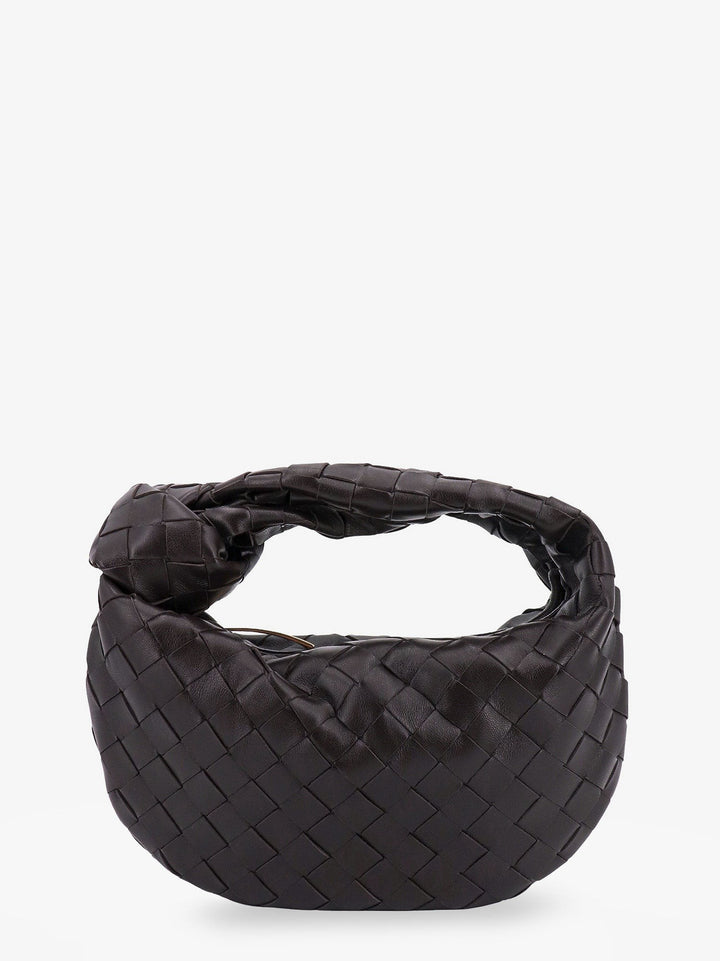 Mini jodie leather handbag with intrecciato motif