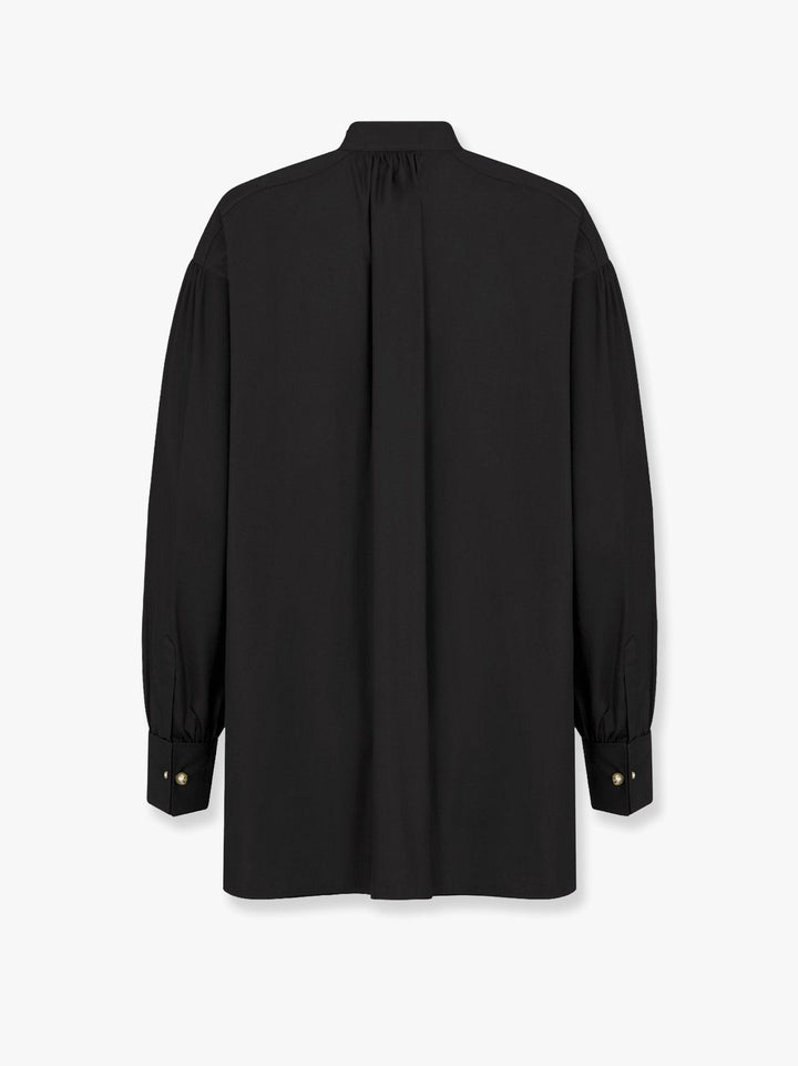 Oversize shirt with iconic bee and monogram embroidery