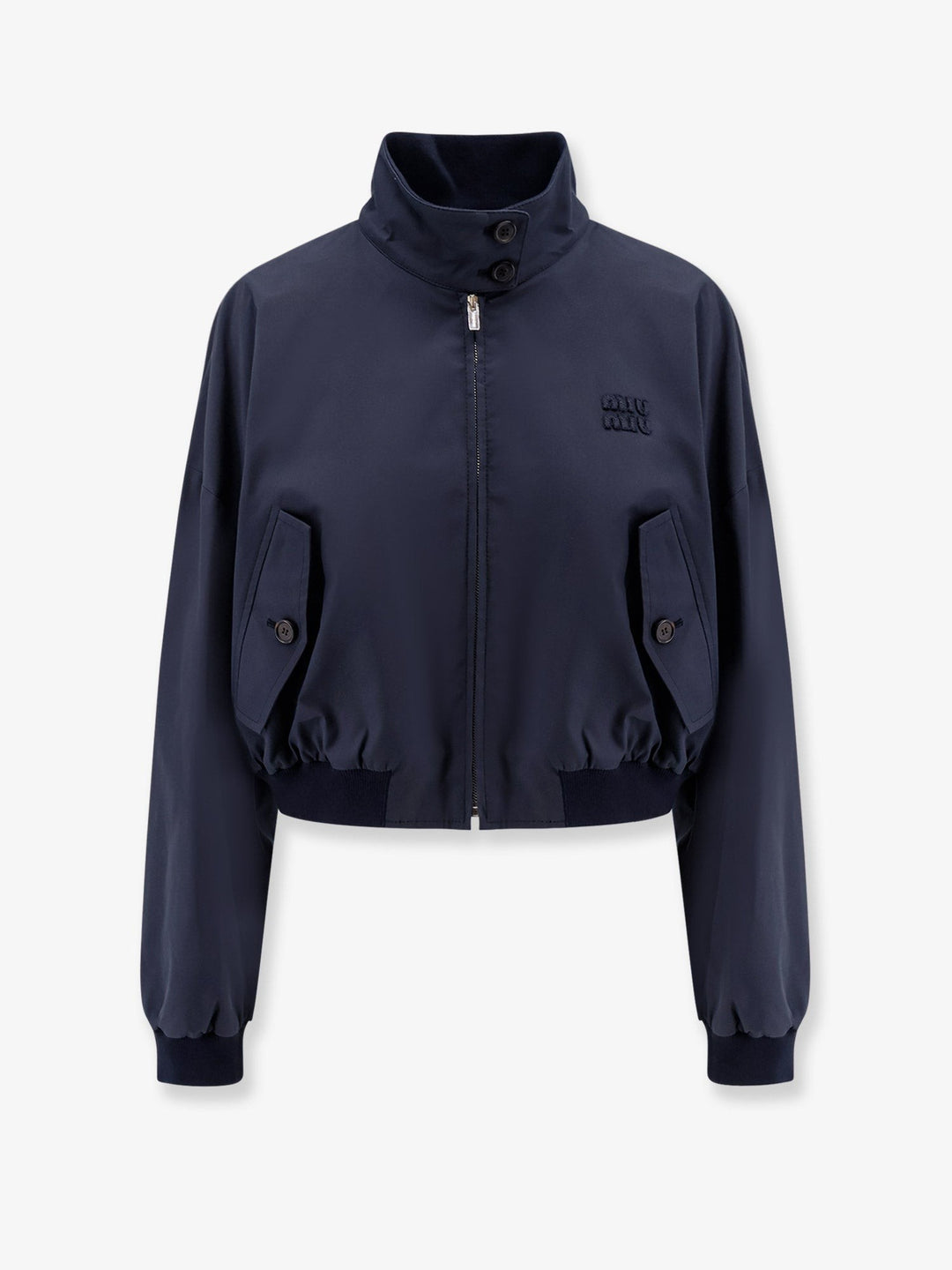 Panama jacket with Miu Miu patch
