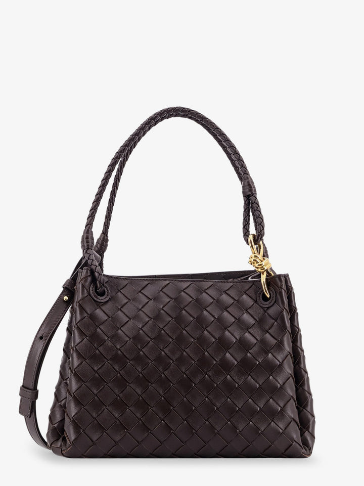 Parachute leather shoulder bag with Intrecciato motif and Knot detail