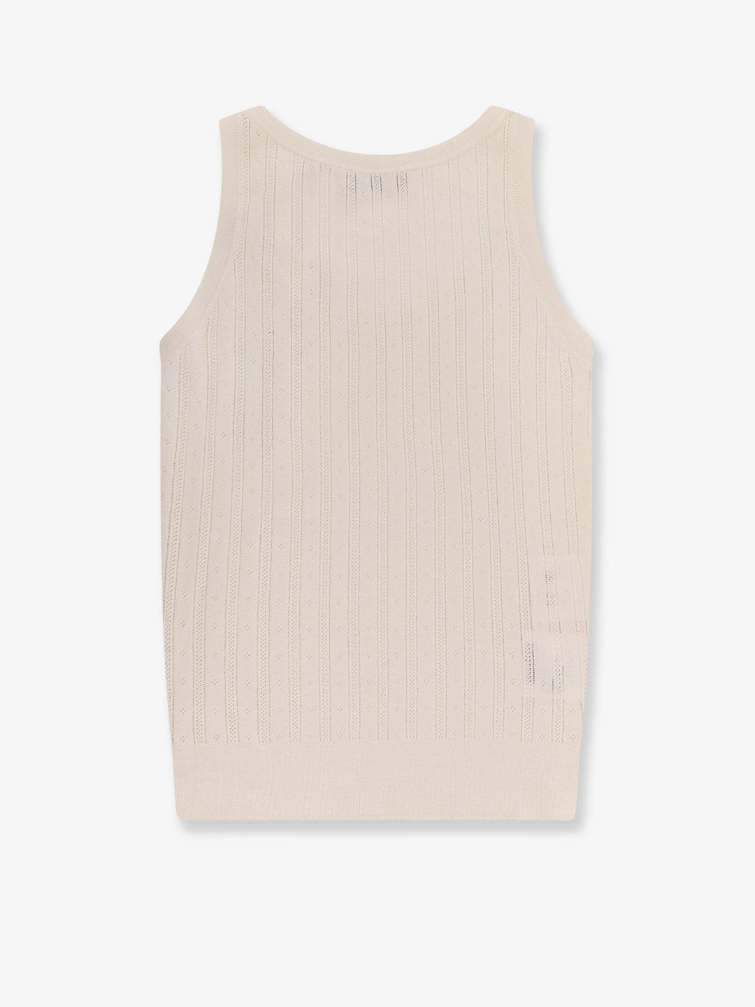 Perforated cashmere and silk top