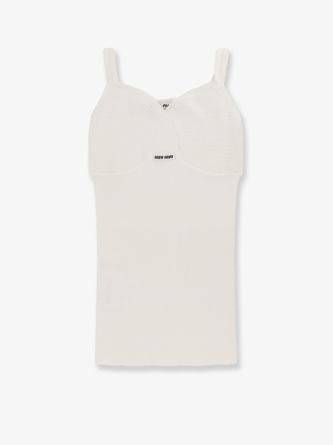 Perforated cotton tank top