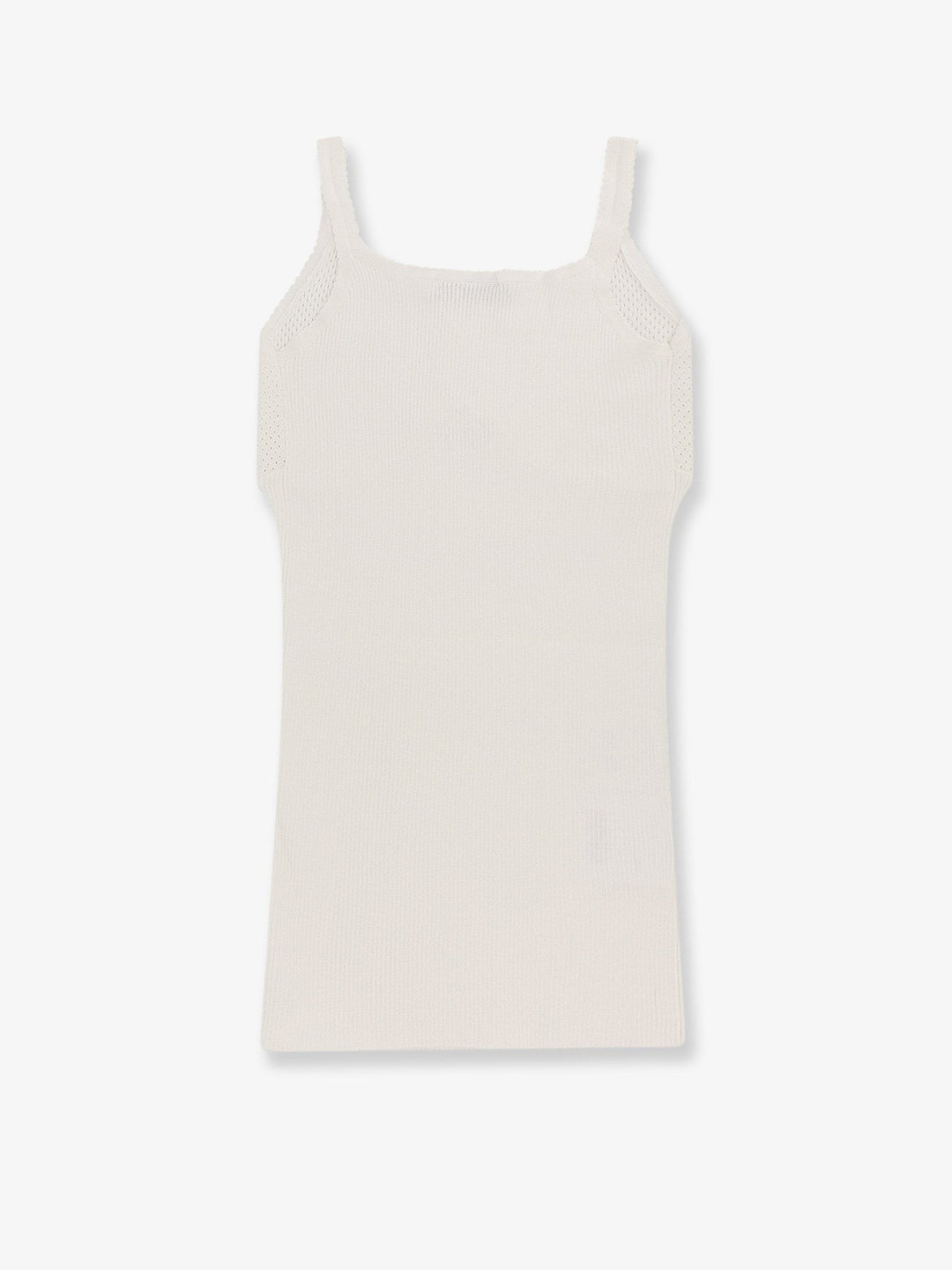 Perforated cotton tank top