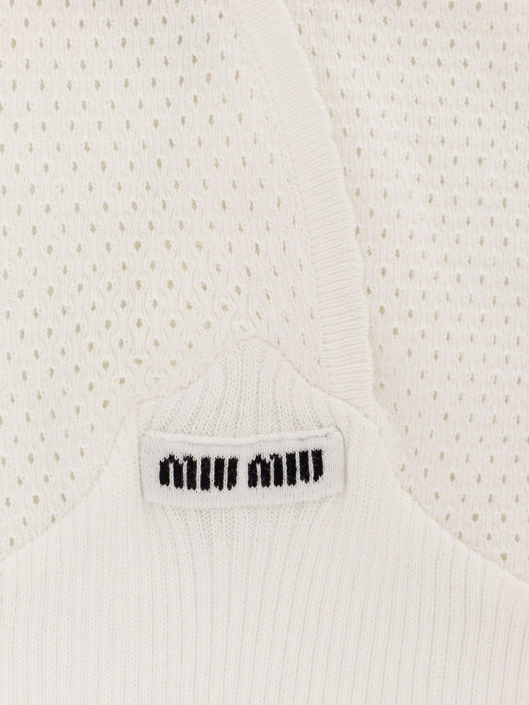 Perforated cotton tank top