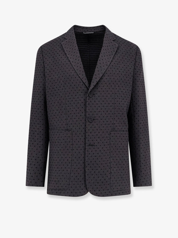 Polka-dots virgin wool and alpaca jacquard blazer