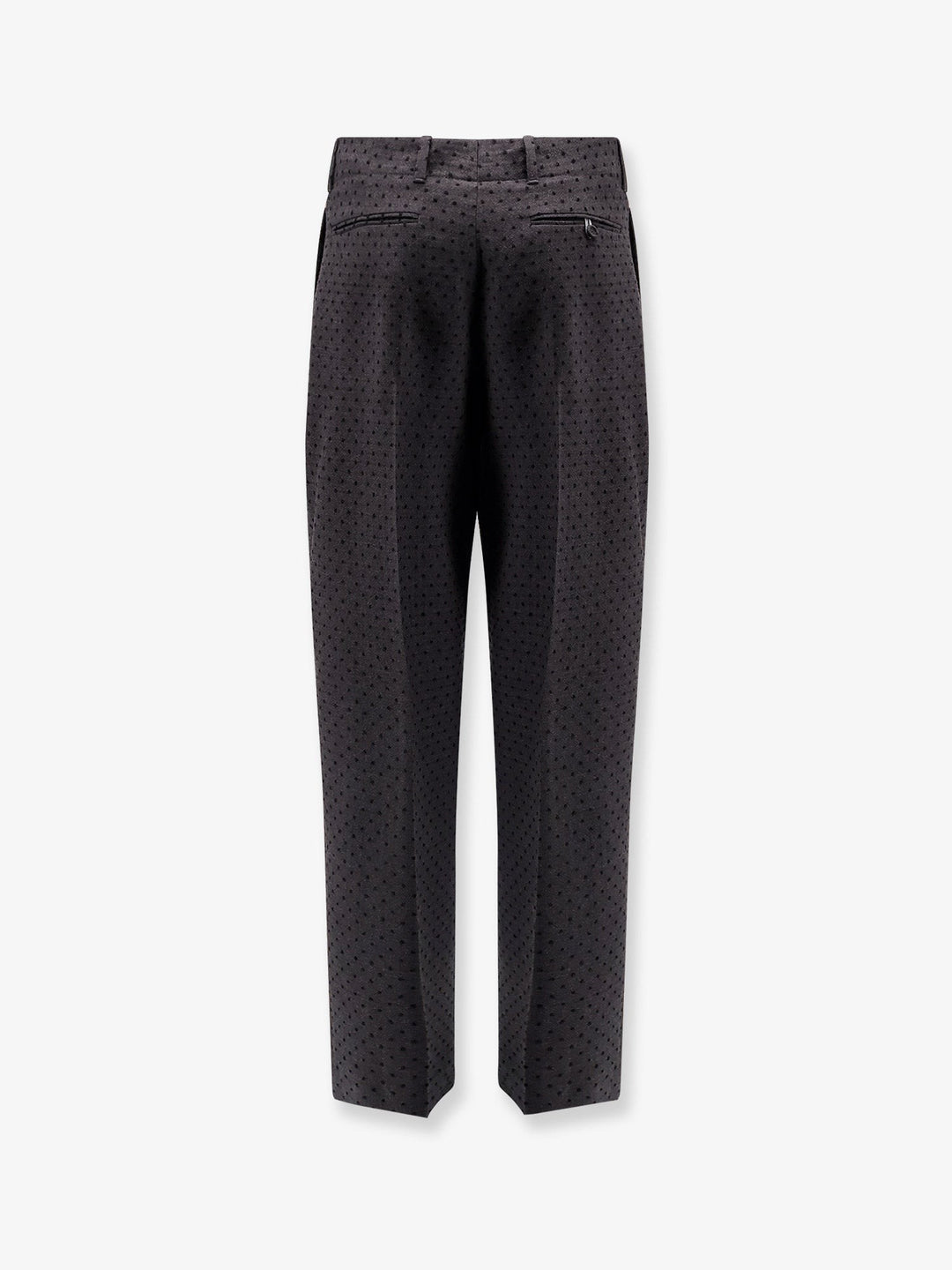 Polka-dots jacquard trousers