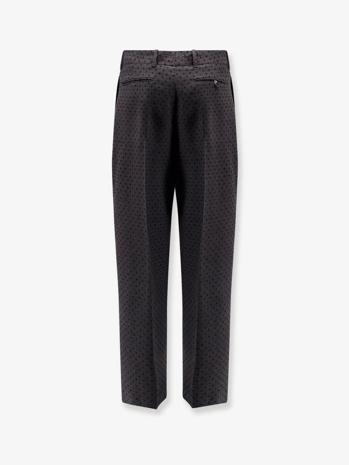 Polka-dots jacquard trousers
