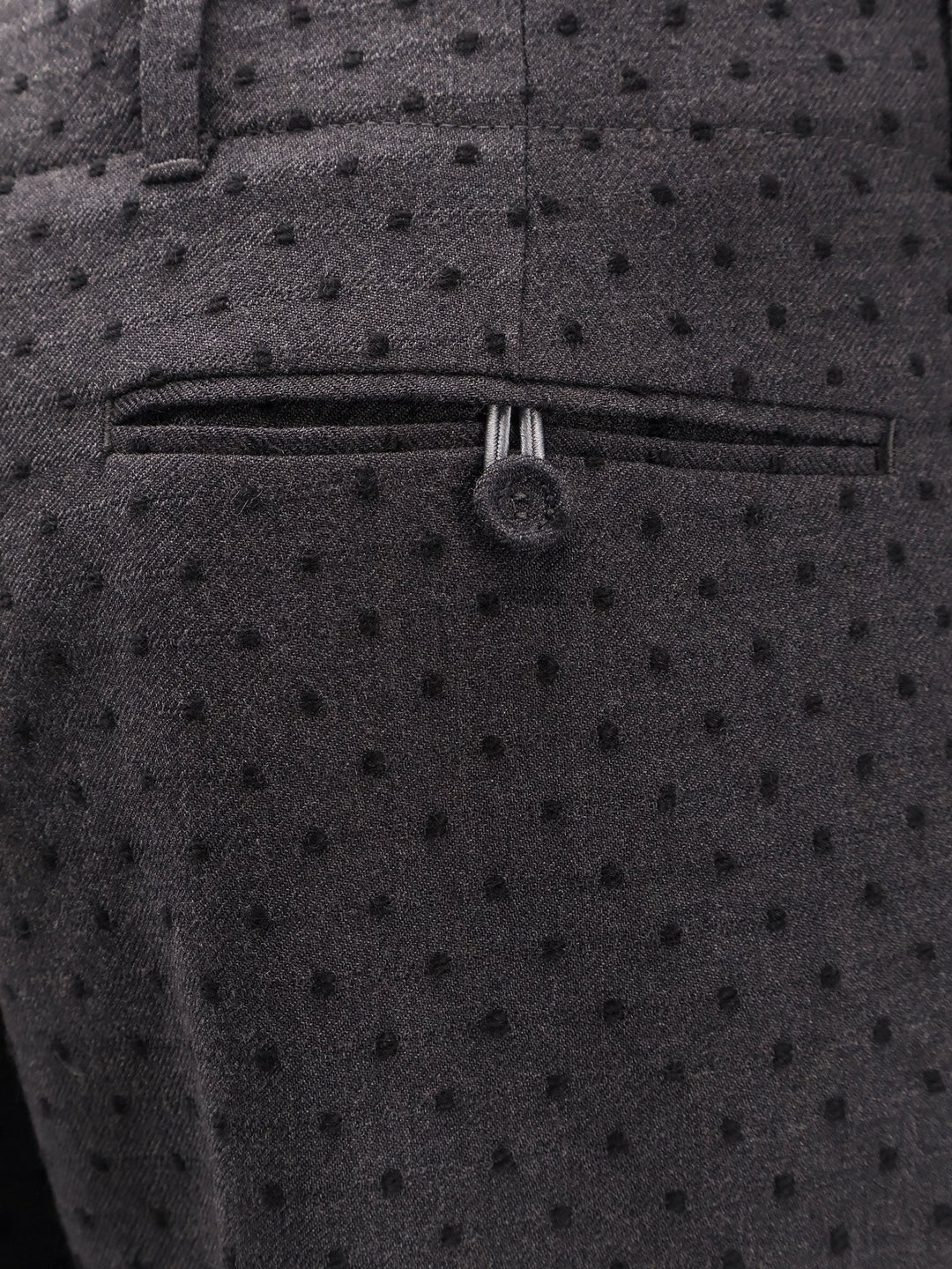 Polka-dots jacquard trousers