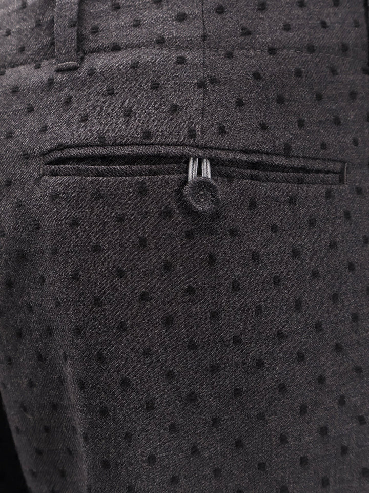 Polka-dots jacquard trousers