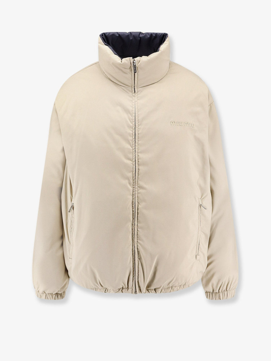 Reversible nylon down jacket