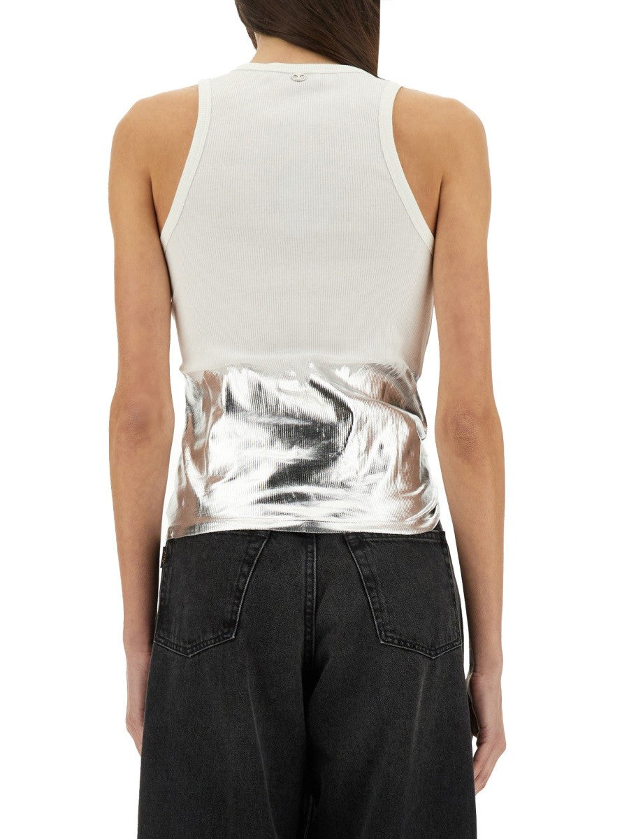 RIBBED TOP WITH PIERCING APPLIQUE