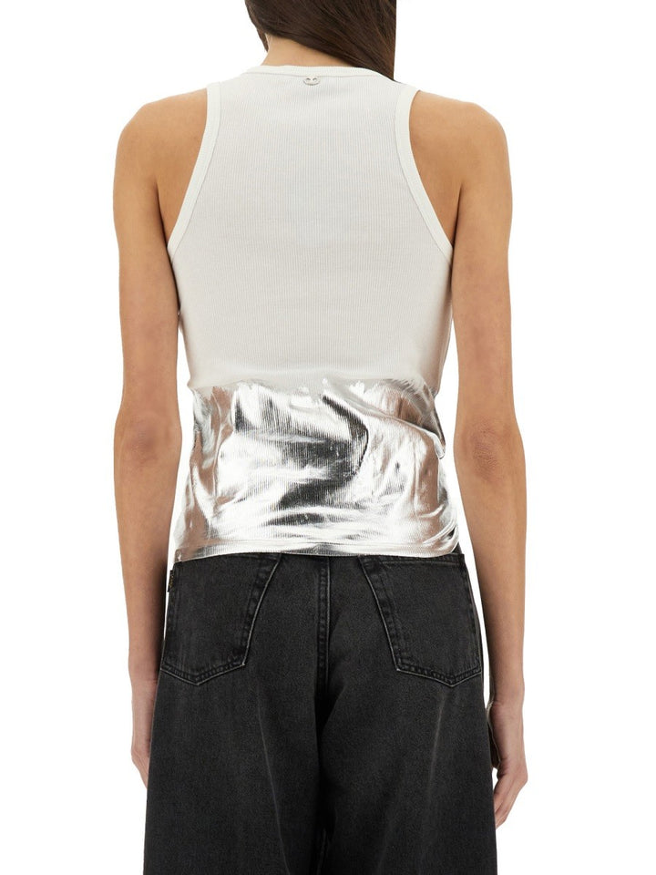 RIBBED TOP WITH PIERCING APPLIQUE