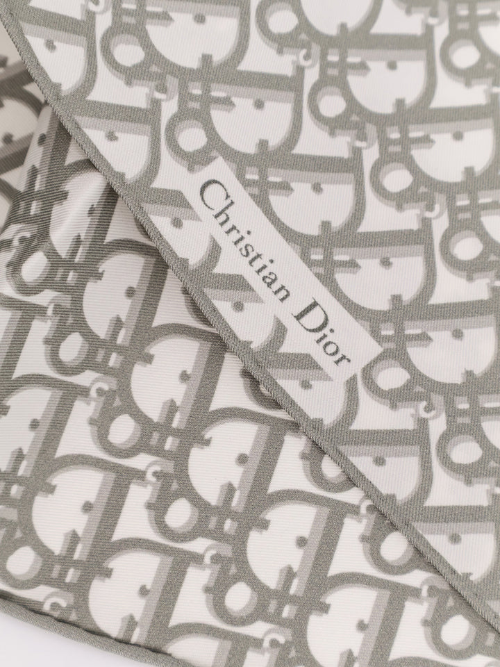 Silk foulard with Dior Oblique motif