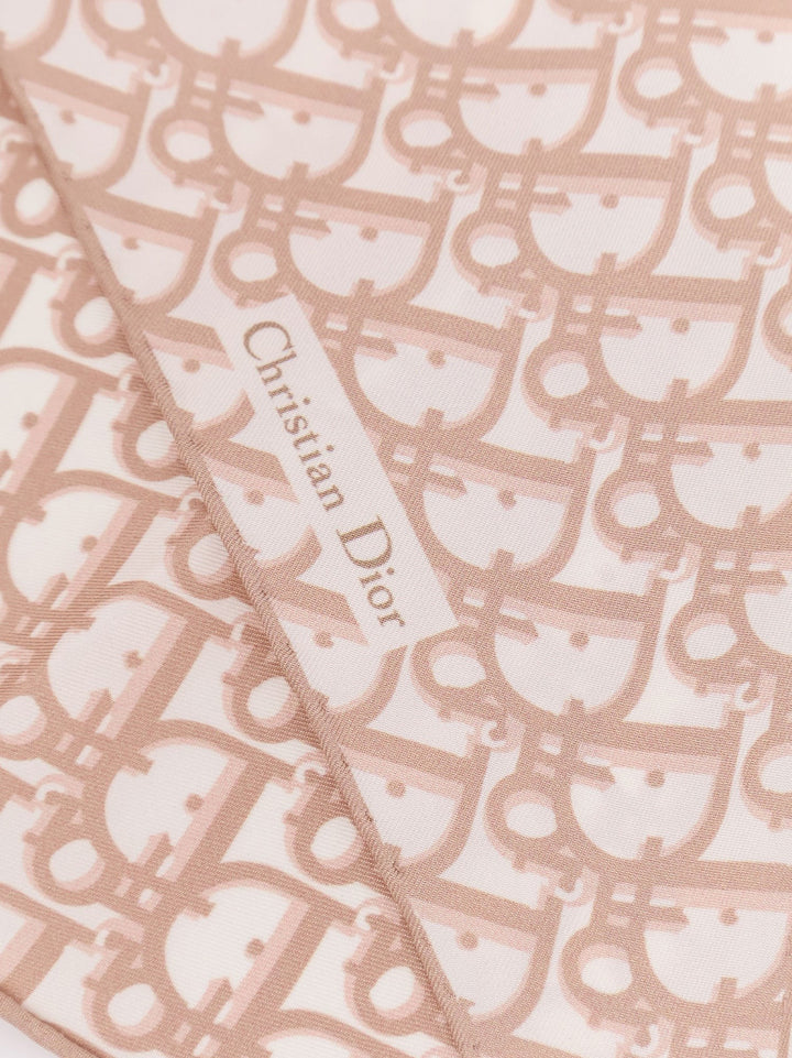 Silk foulard with Dior Oblique motif