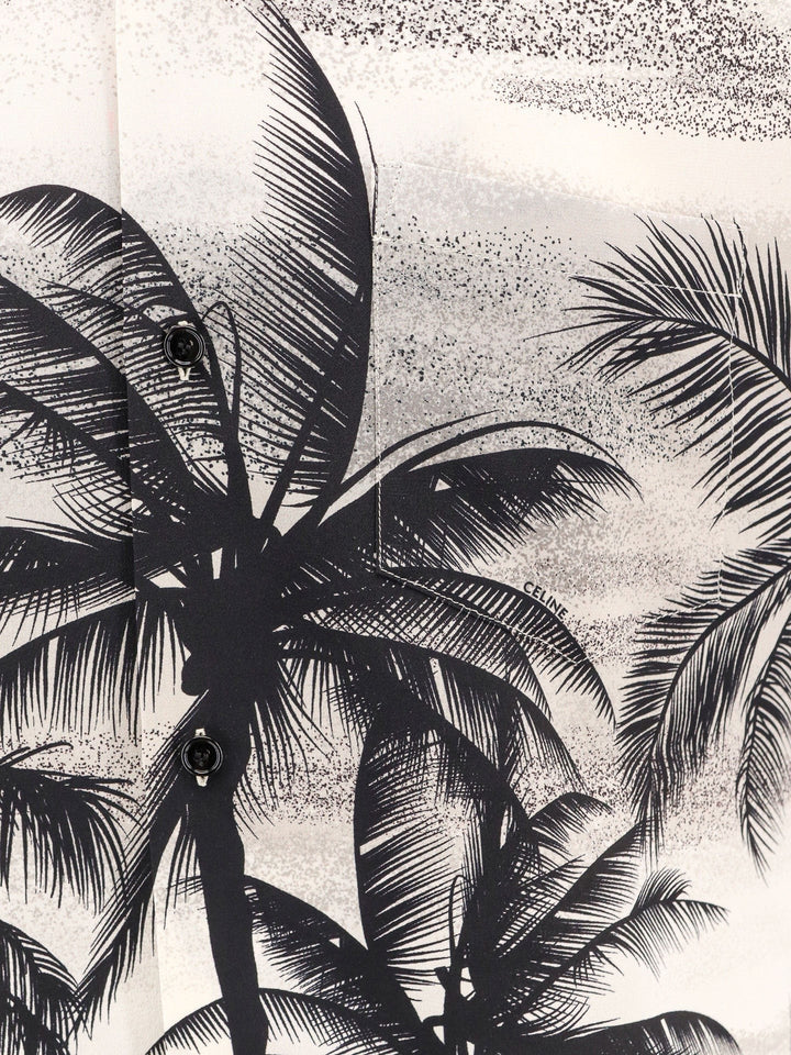 Silk shirt with hawaian print