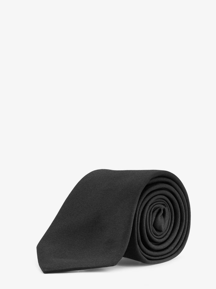 Silk tie with Dior Oblique logo embroidery