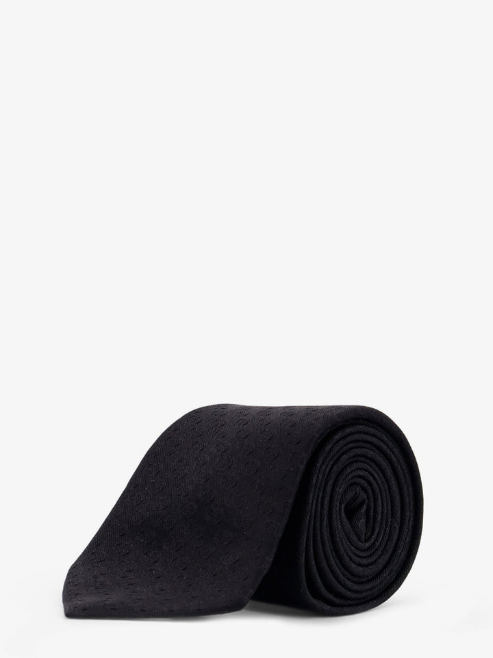 Silk tie with Dior Oblique logo embroidery